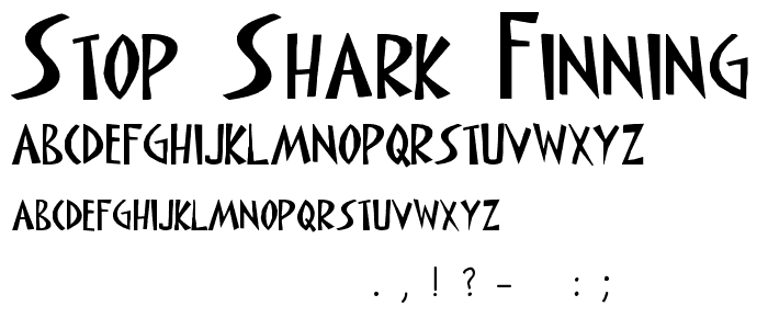 STOP SHARK FINNING font